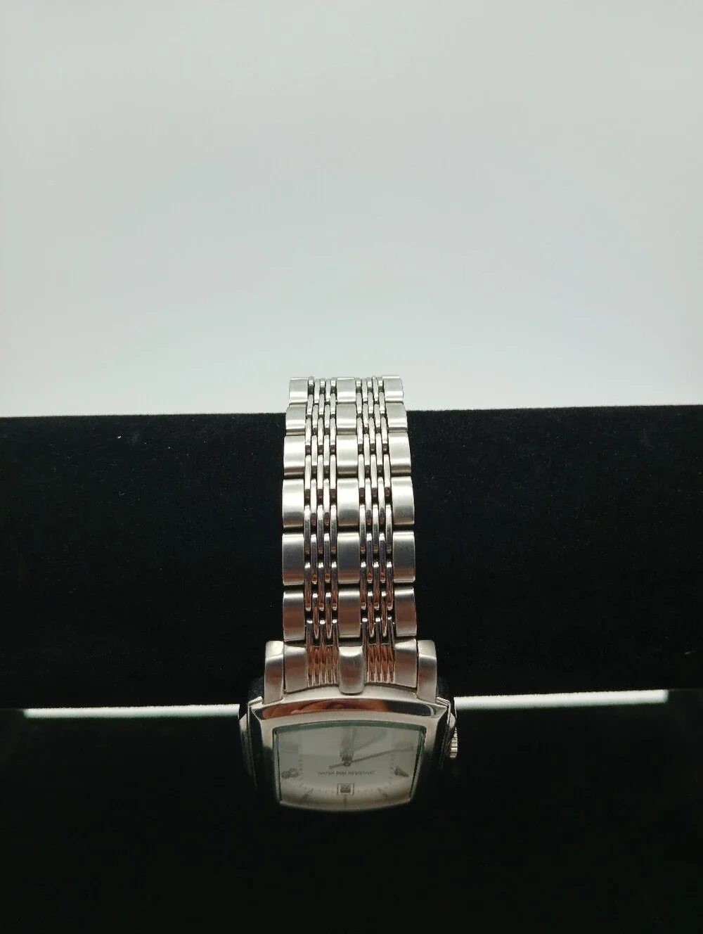 Kenneth Cole Silver-Tone Rectangular Men's Watch with Silver Dial 3281